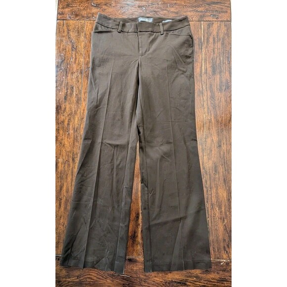 EDDIE BAUER Women Pants 8 Slightly Curvy Fit Cocoa Brown Work Formal Casual - Picture 1 of 10